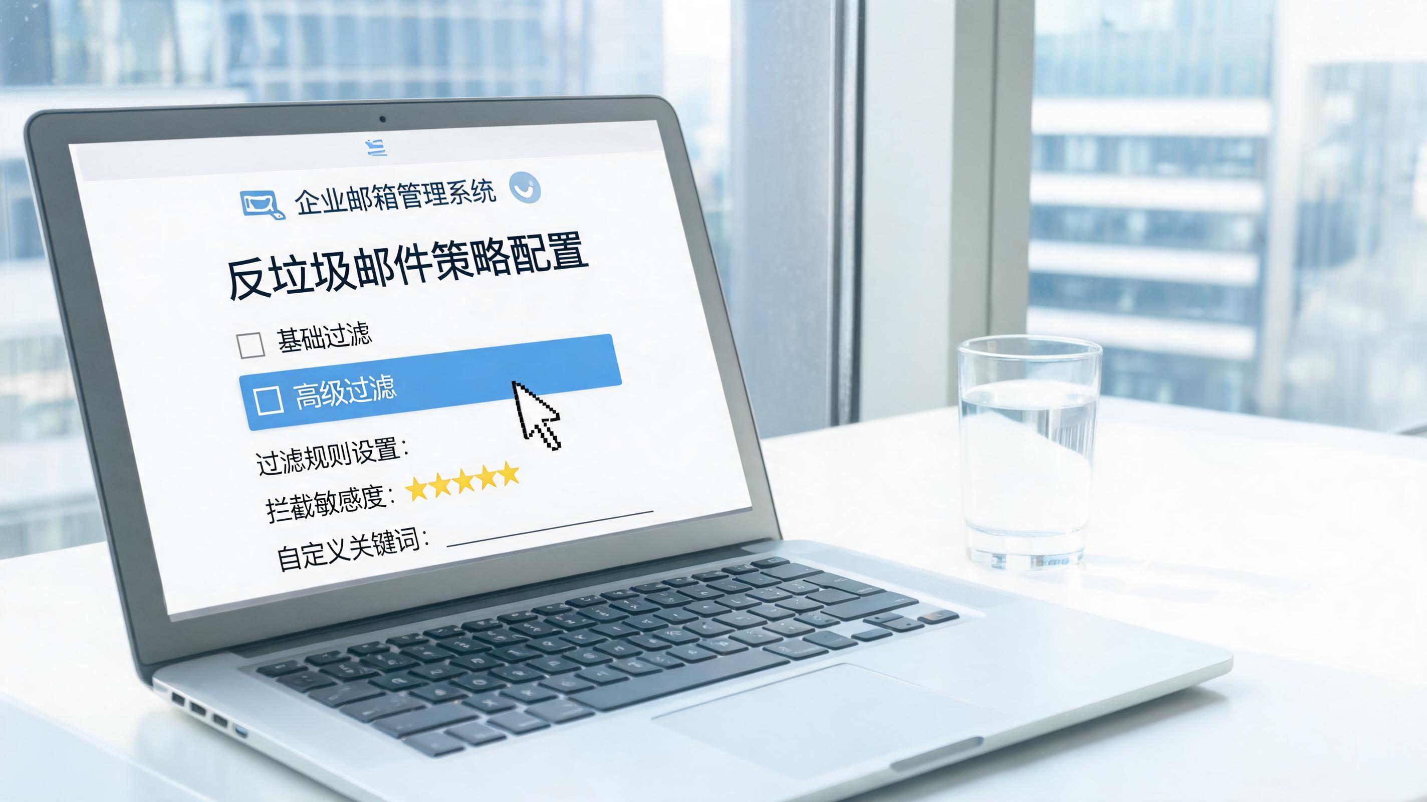 企业邮箱反垃圾邮件策略配置界面